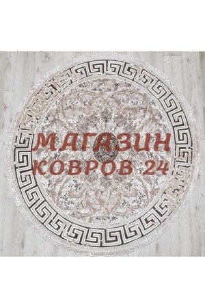 Турецкий ковер Sanat viscon 6320 Коричневый круг